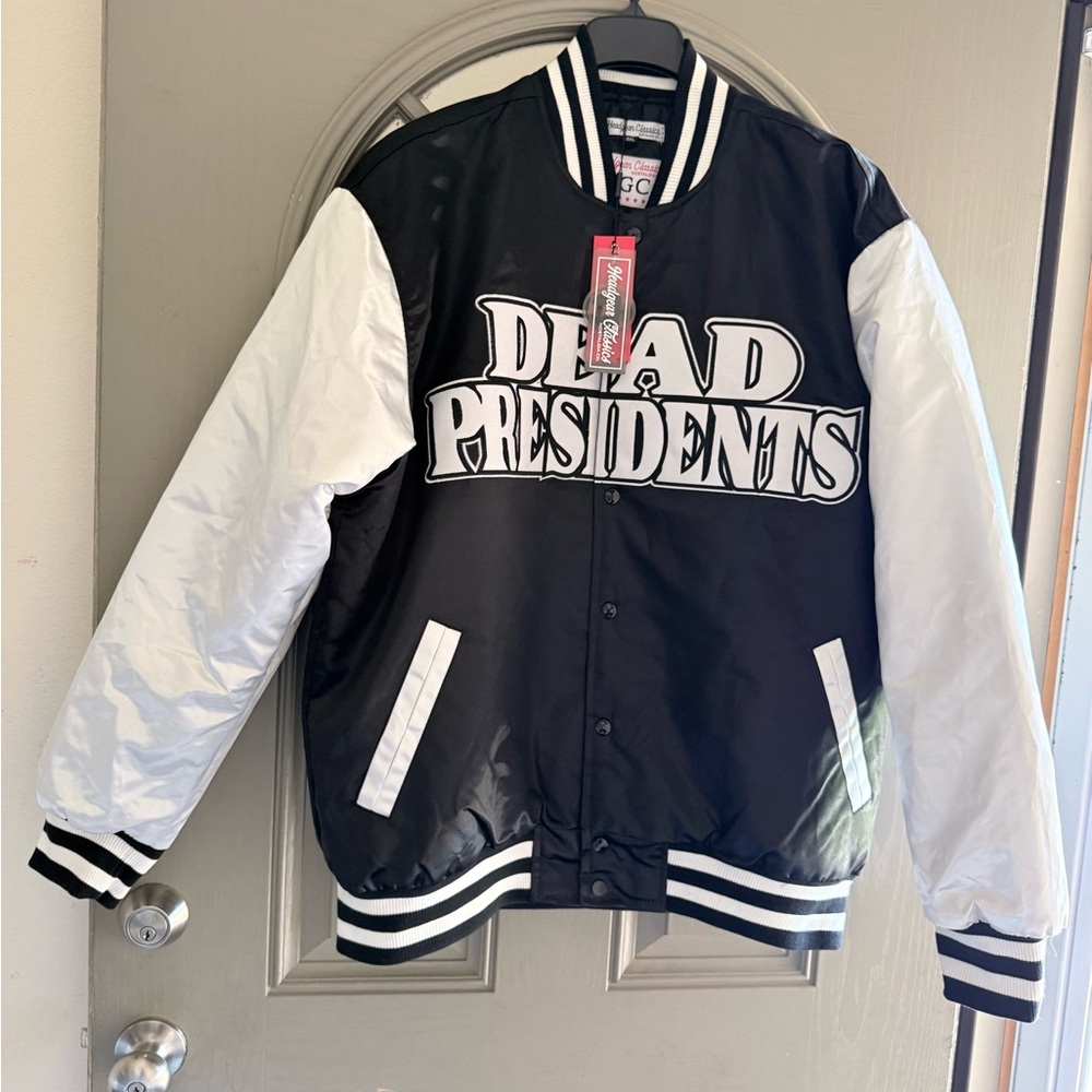 Black and White Varsity Bomber Jacket